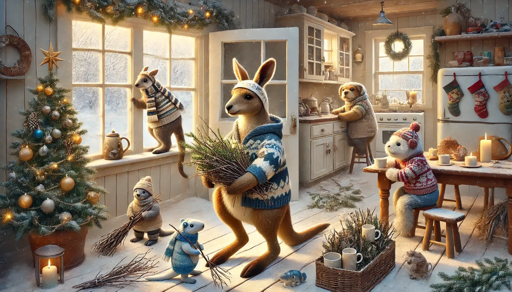 Ein frostiger Tag im Garten