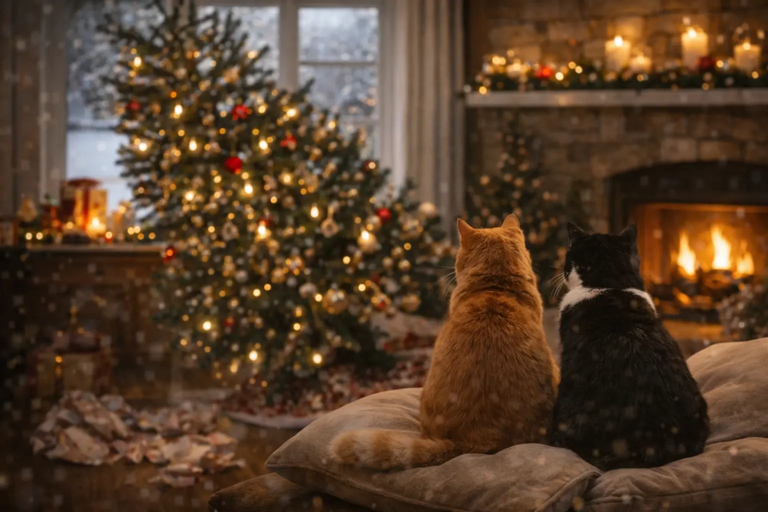 Die Küchenkatzen und der Baum, der fast kippte