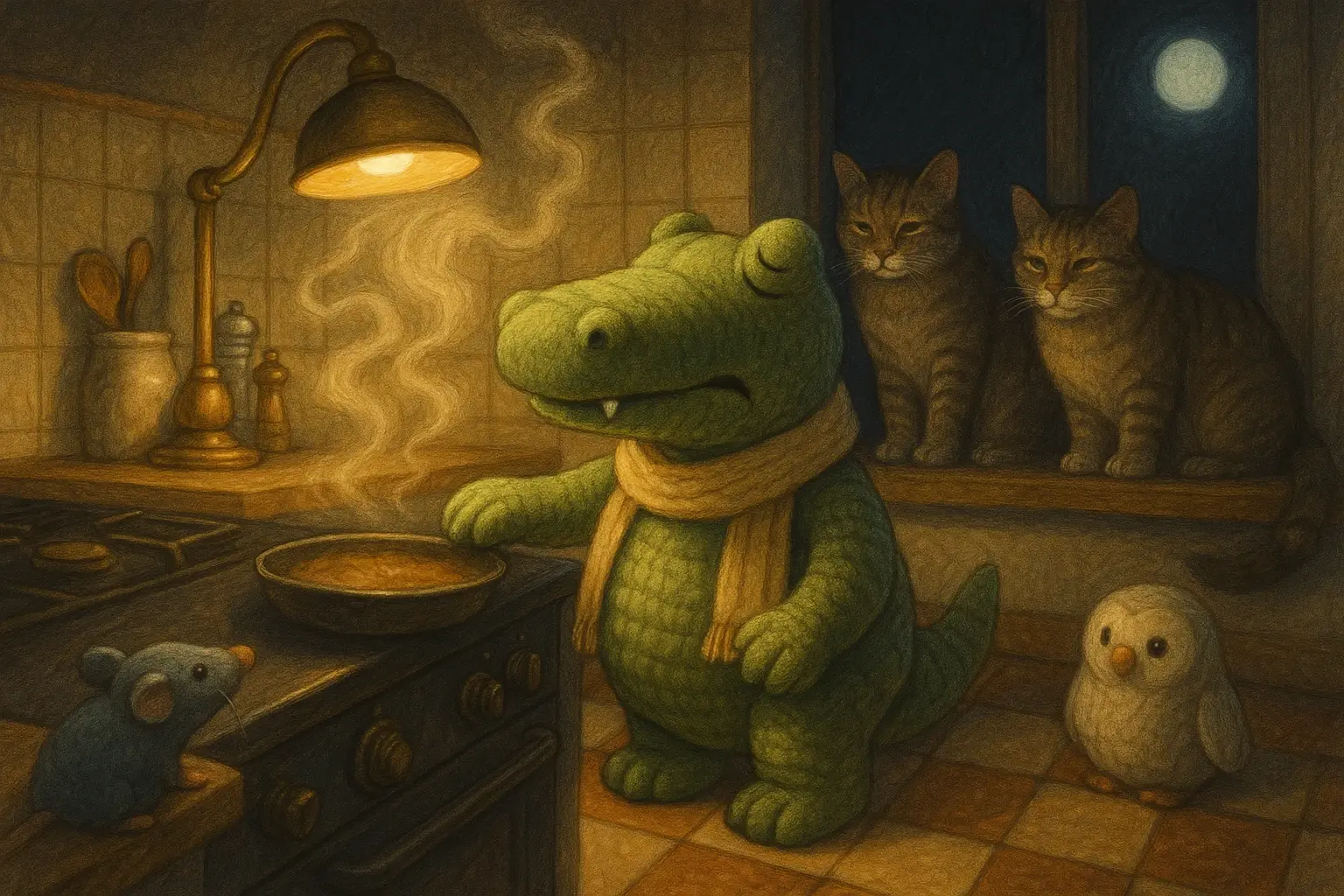 Kroko und der Mitternachtsbraten – Ein Rezept aus der Stille