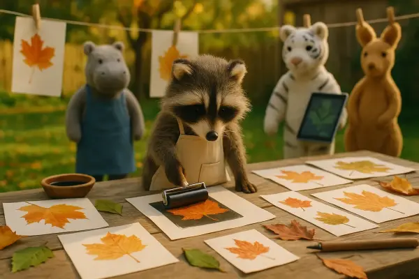 Waschbärs Galerie am Zaun