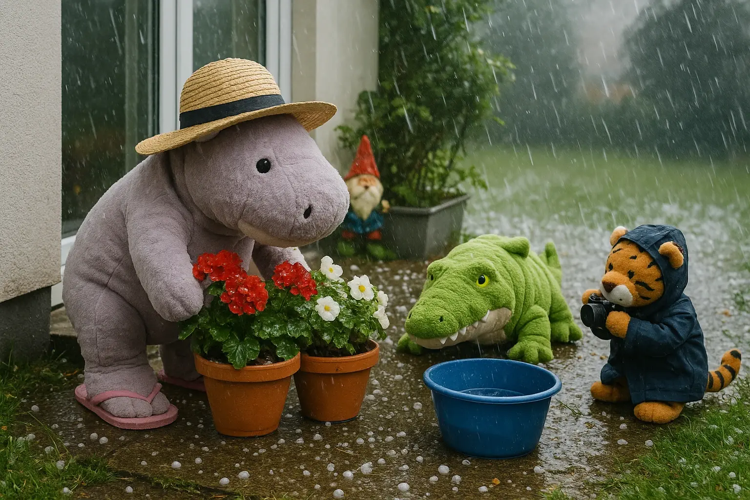 Uschi rettet die Balkonblumen