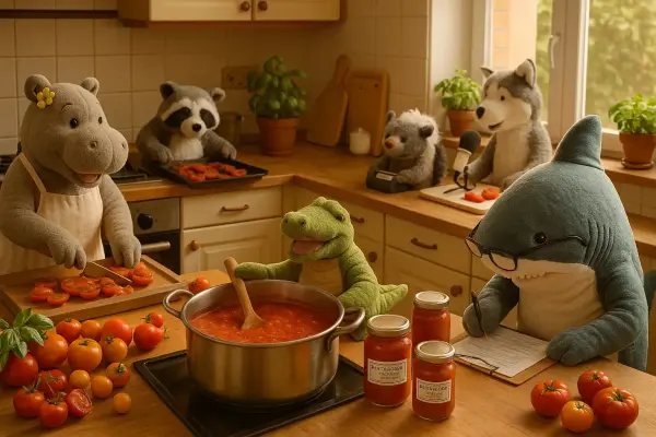 Sonntagssugo – Tomaten, Töpfe, Tauchgang