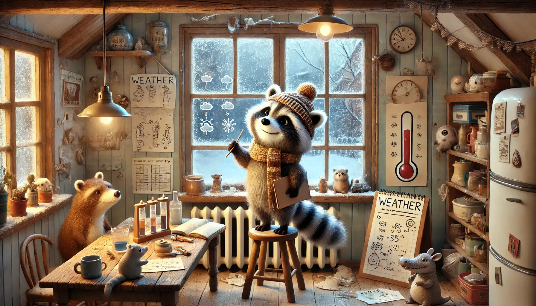 Der Waschbär und das Wetter-Geheimnis