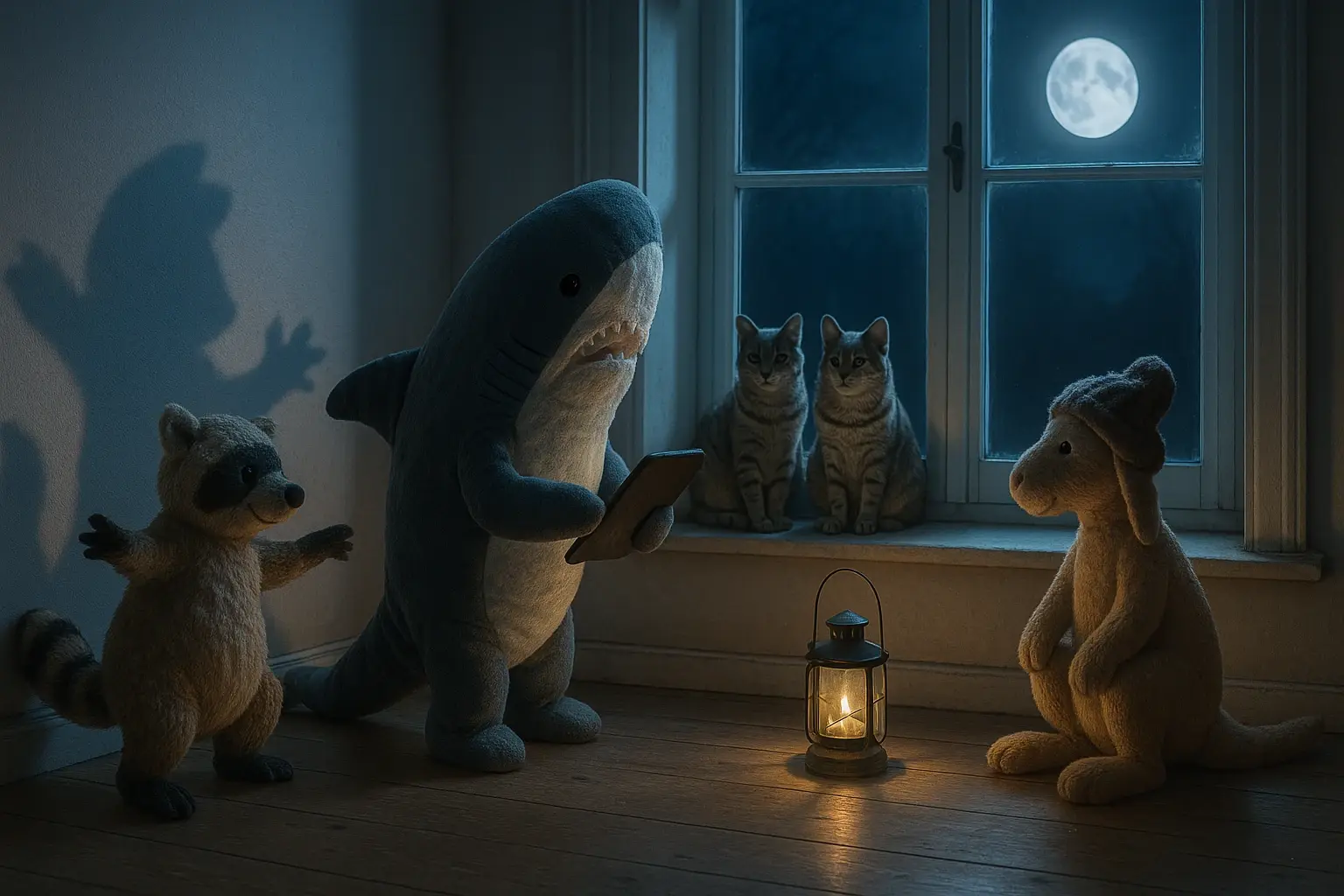 Vollmond über Zimmern – Schatten mit eigener Meinung