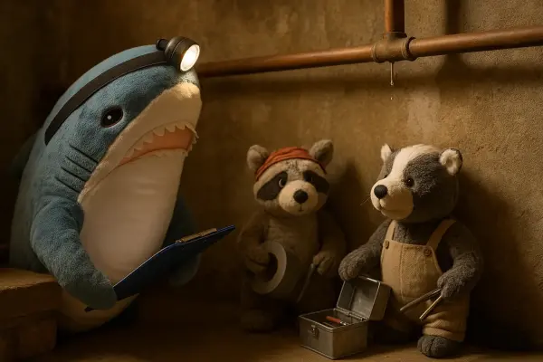 Der Hai macht Inspektionsgang