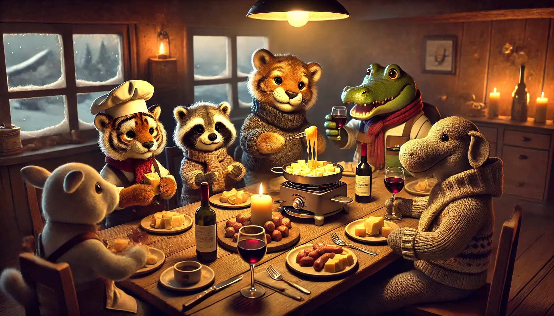 Ein Winterabend mit Raclette und Wein
