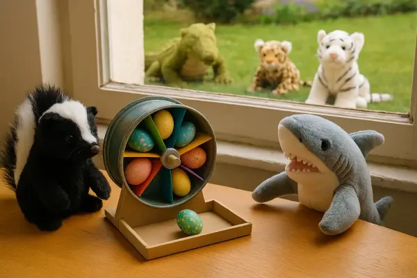 Stinkerle will ein Osterrad bauen