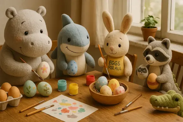 Uschi färbt zum ersten Mal Ostereier