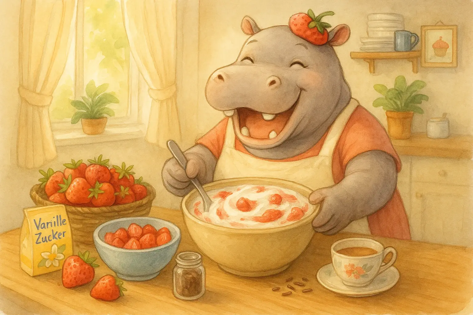 Uschi macht Erdbeerquark