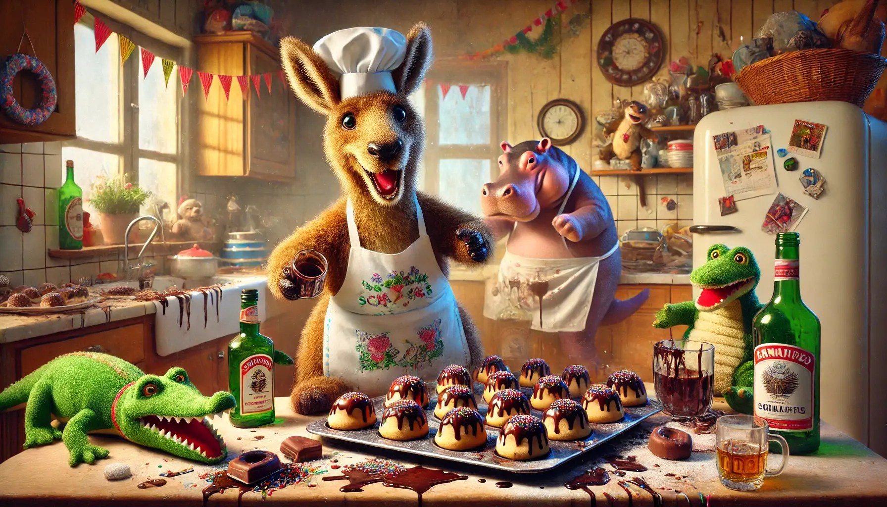 Kängurus Schnapspralinen-Fiasko