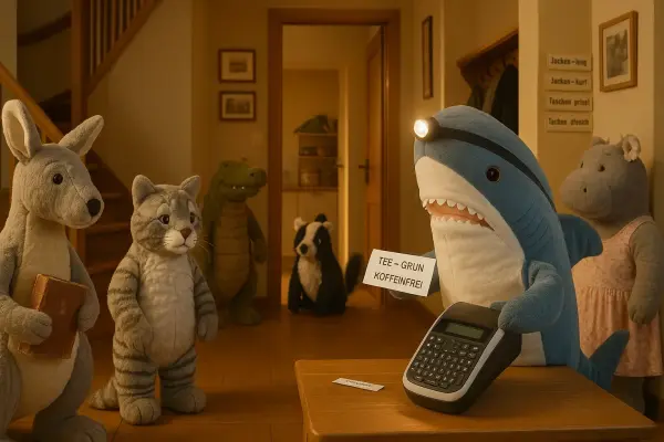 Der Hai und der Etikettendrucker