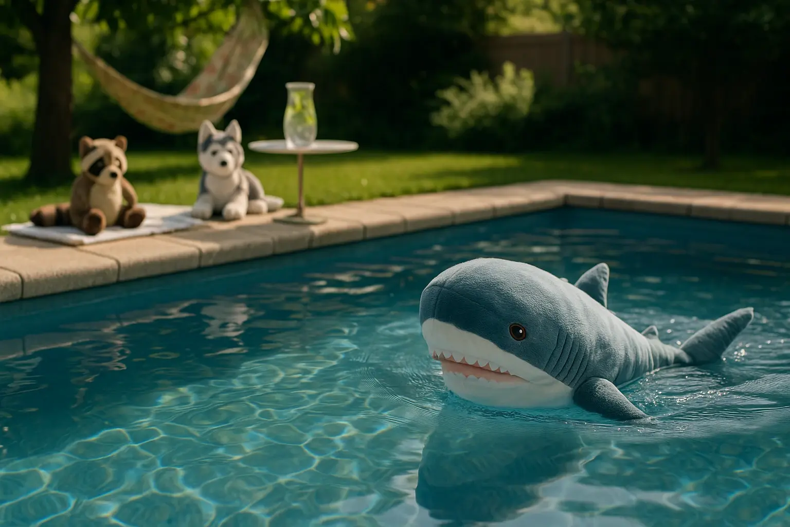 Der Hai und der Samstag im Wasser