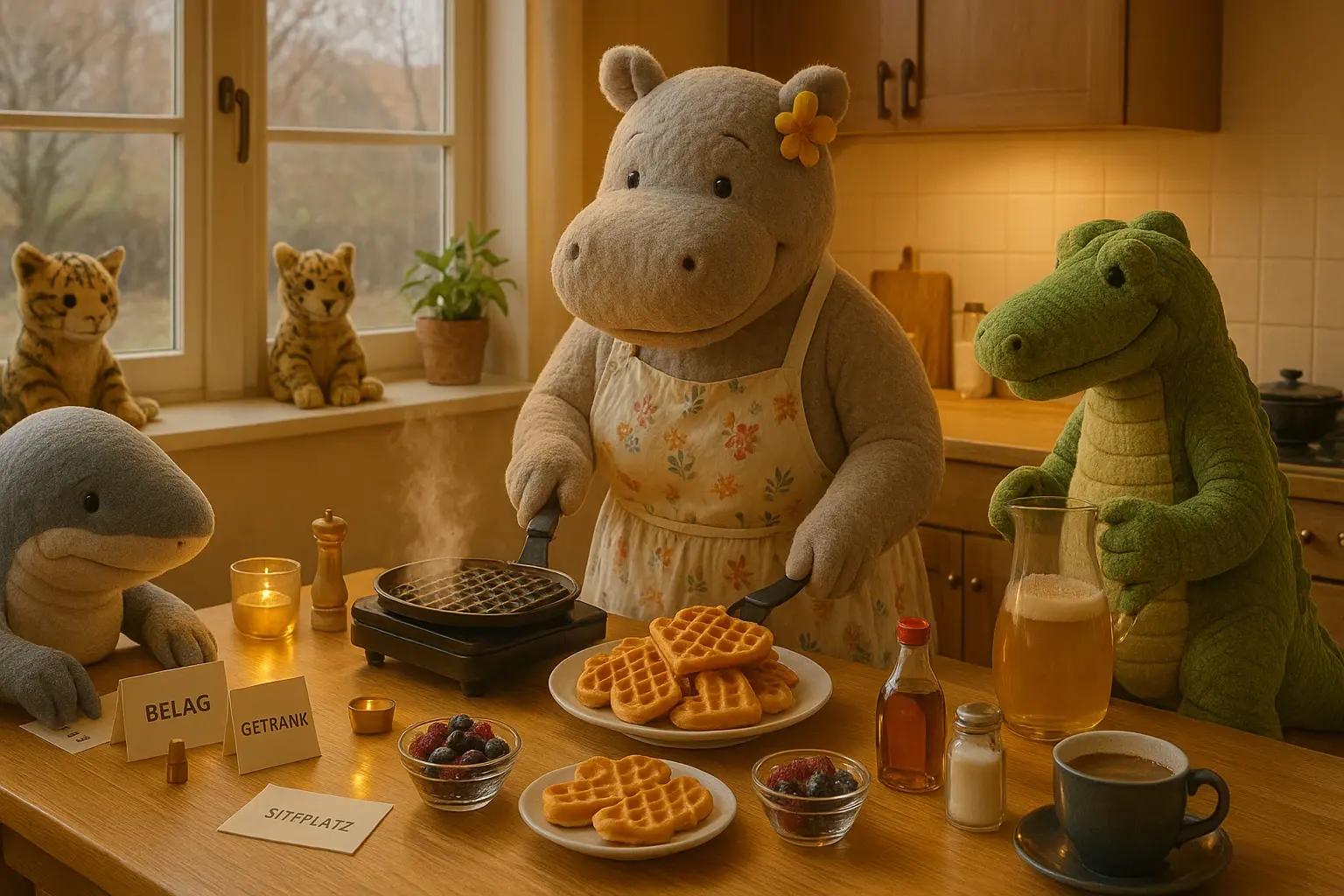 Sonntag mit Sirup – Waffeln, Wärme & Wannenlicht