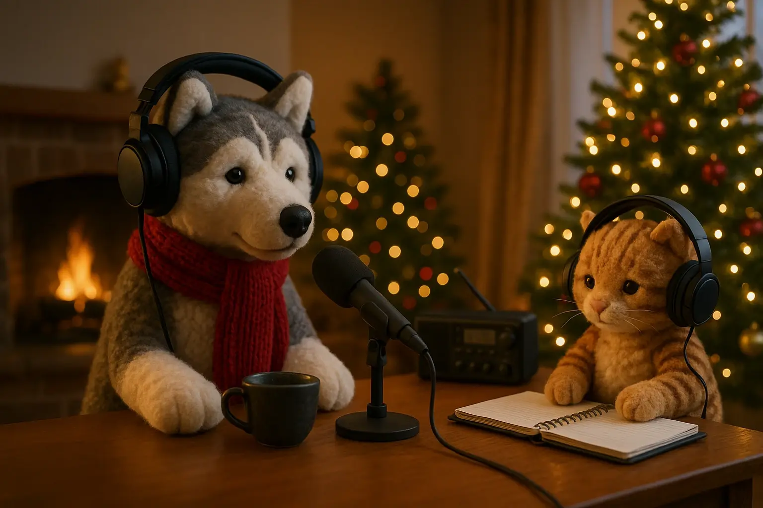 Lara und Tigerlein im Weihnachtsmusik-Modus