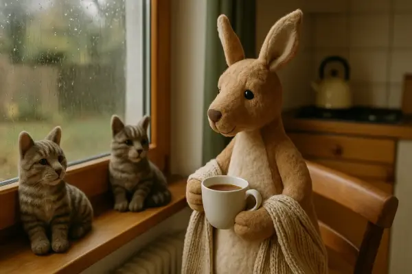 Montag drinnen – Das Känguru und der Regenrhythmus