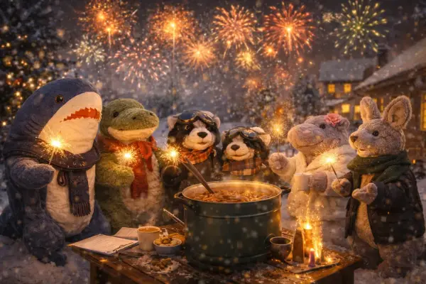 Silvester im Flanellweg: Gulasch, Glitzer und ein Himmel voller Neuanfang