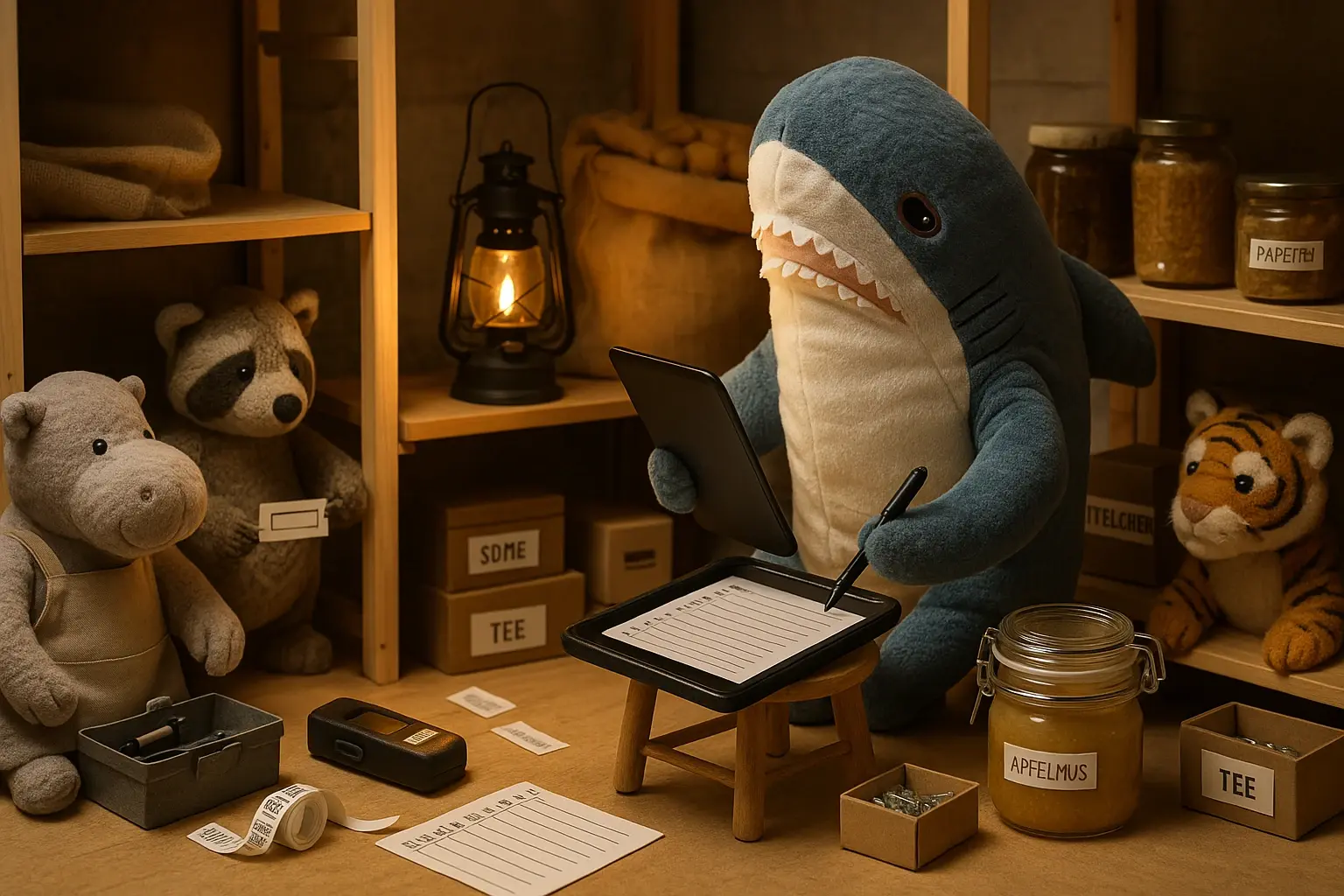 Der Hai und die Herbstinventur – Listen, Licht & kleine Funde