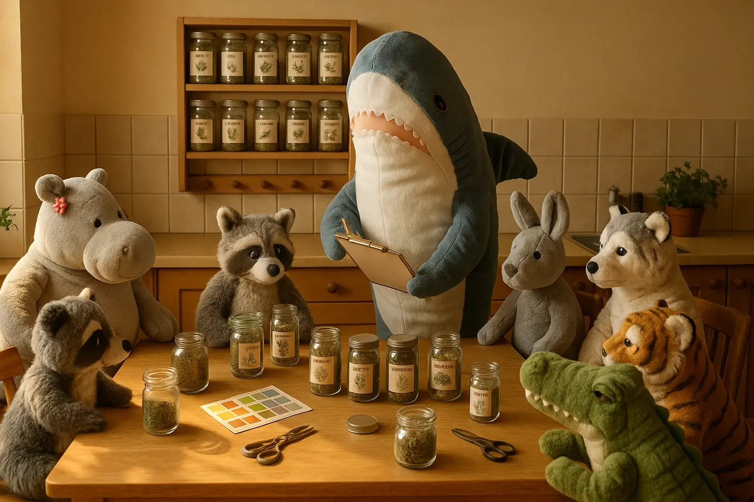 Der Hai und das Kräuterregal