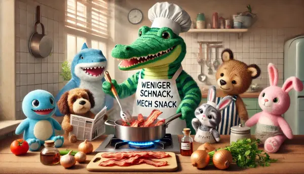 Kroko gibt Kochunterricht