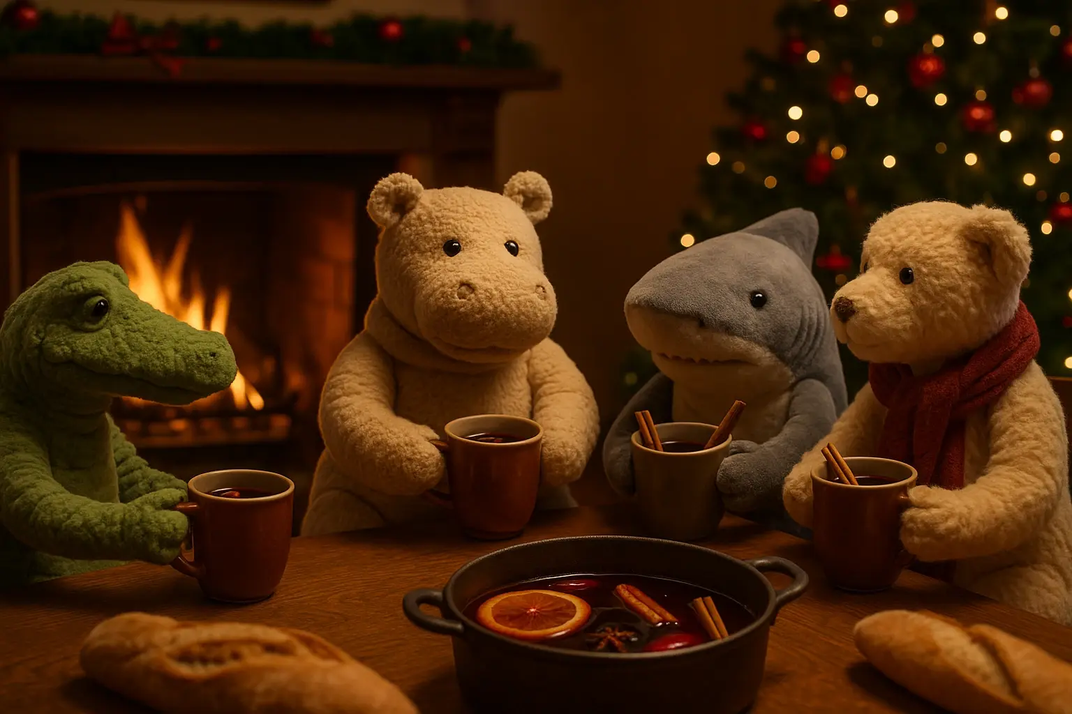 Der Glühwein-Gipfel am Kamin