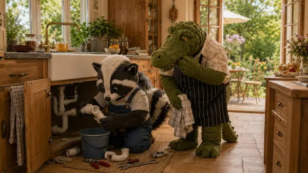 Kroko und der gluckernde Abfluss