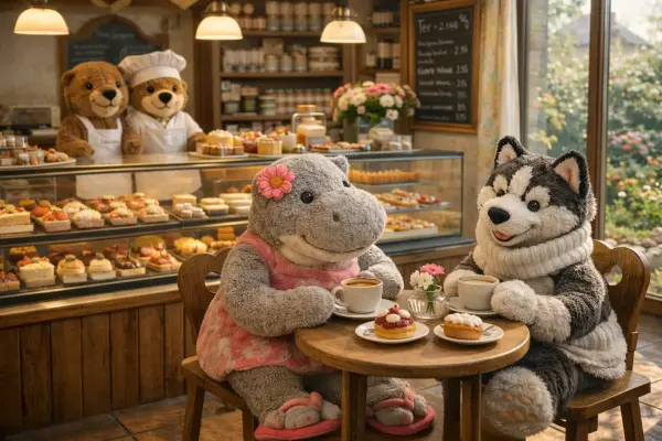 Uschi, Lara und das neue Café beim Bäcker-Biber