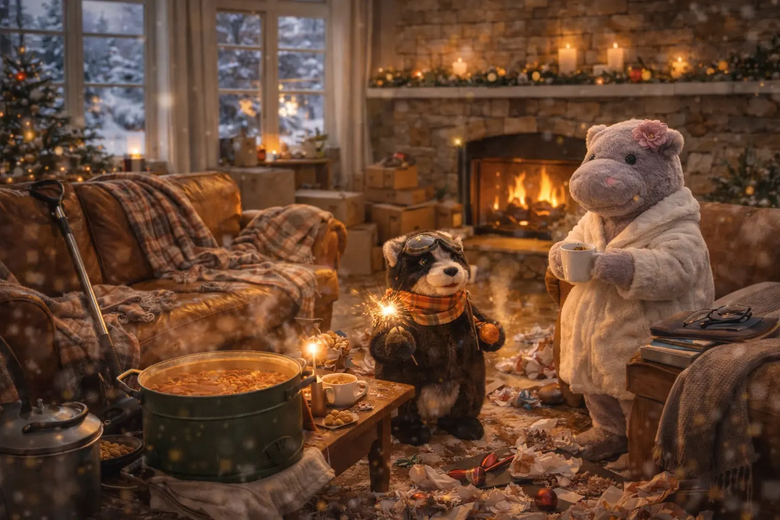 Neujahr und das Haus, das leise aufräumt