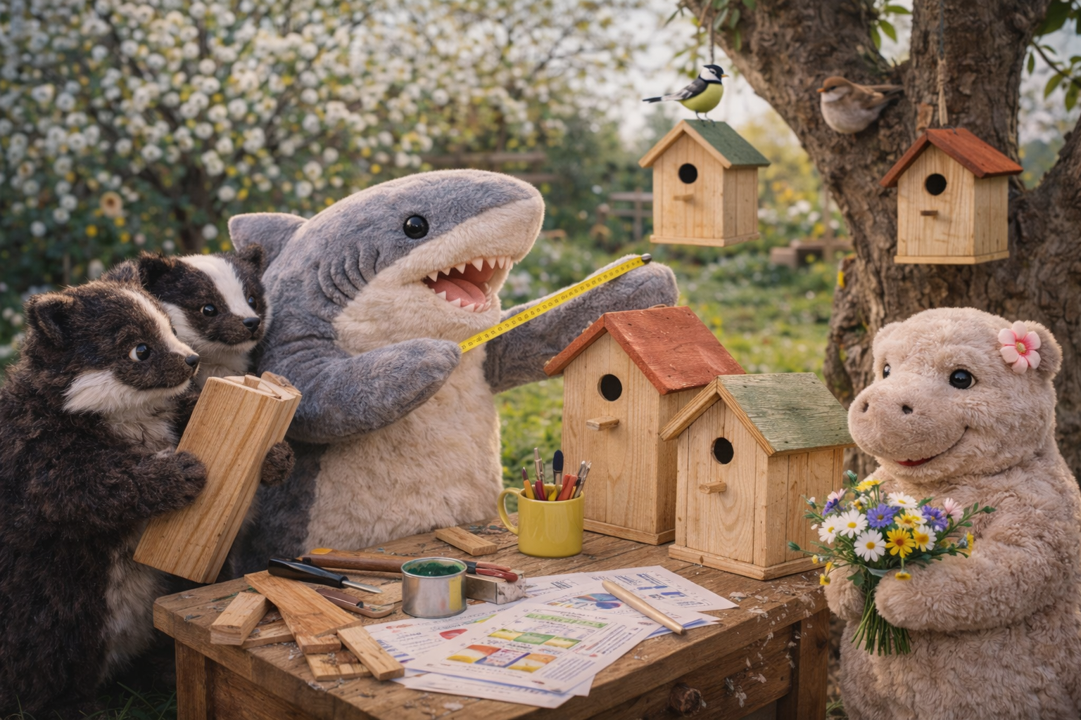 Stinkerle und die Vogelhäuser für den Frühling