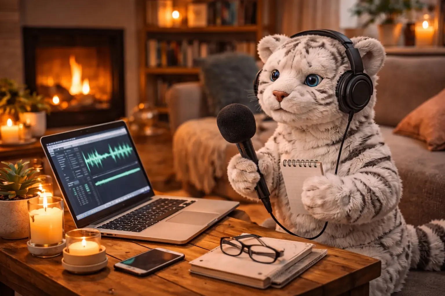 Tigerlein und der Februar im Mikrofon