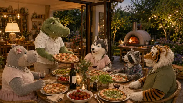 Der italienische Pizzaofen-Feiertag