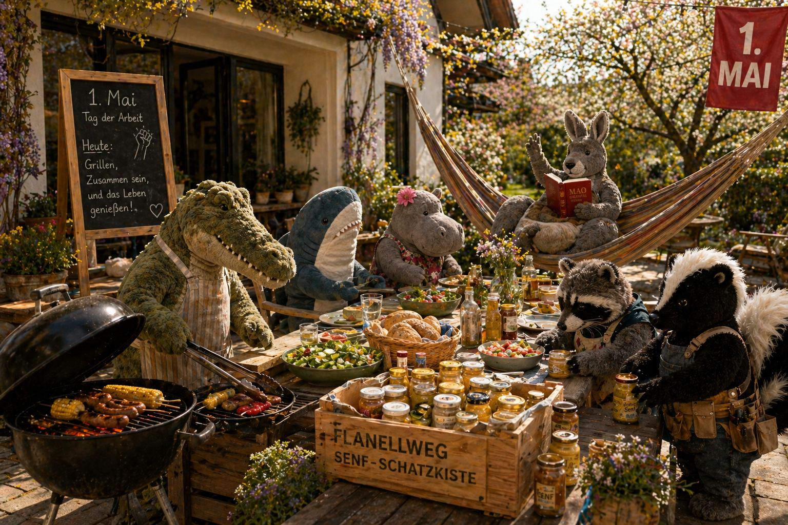 Kroko, das Känguru und der Senf des ersten Mai