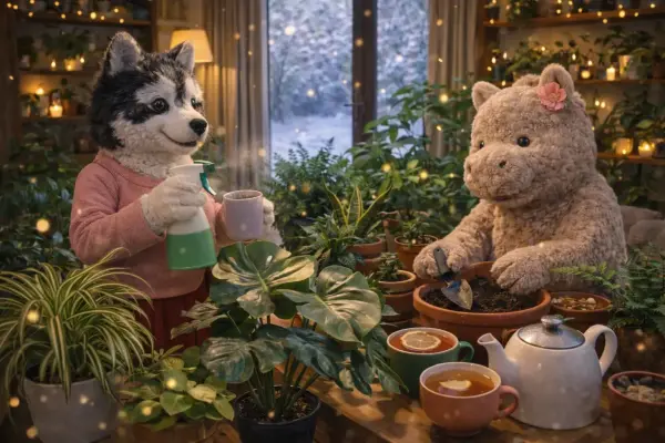 Lara, Uschi und der kleine Dschungel im Winter