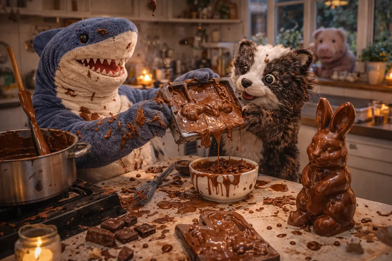 Der Hai und der erste Osterhase des Jahres