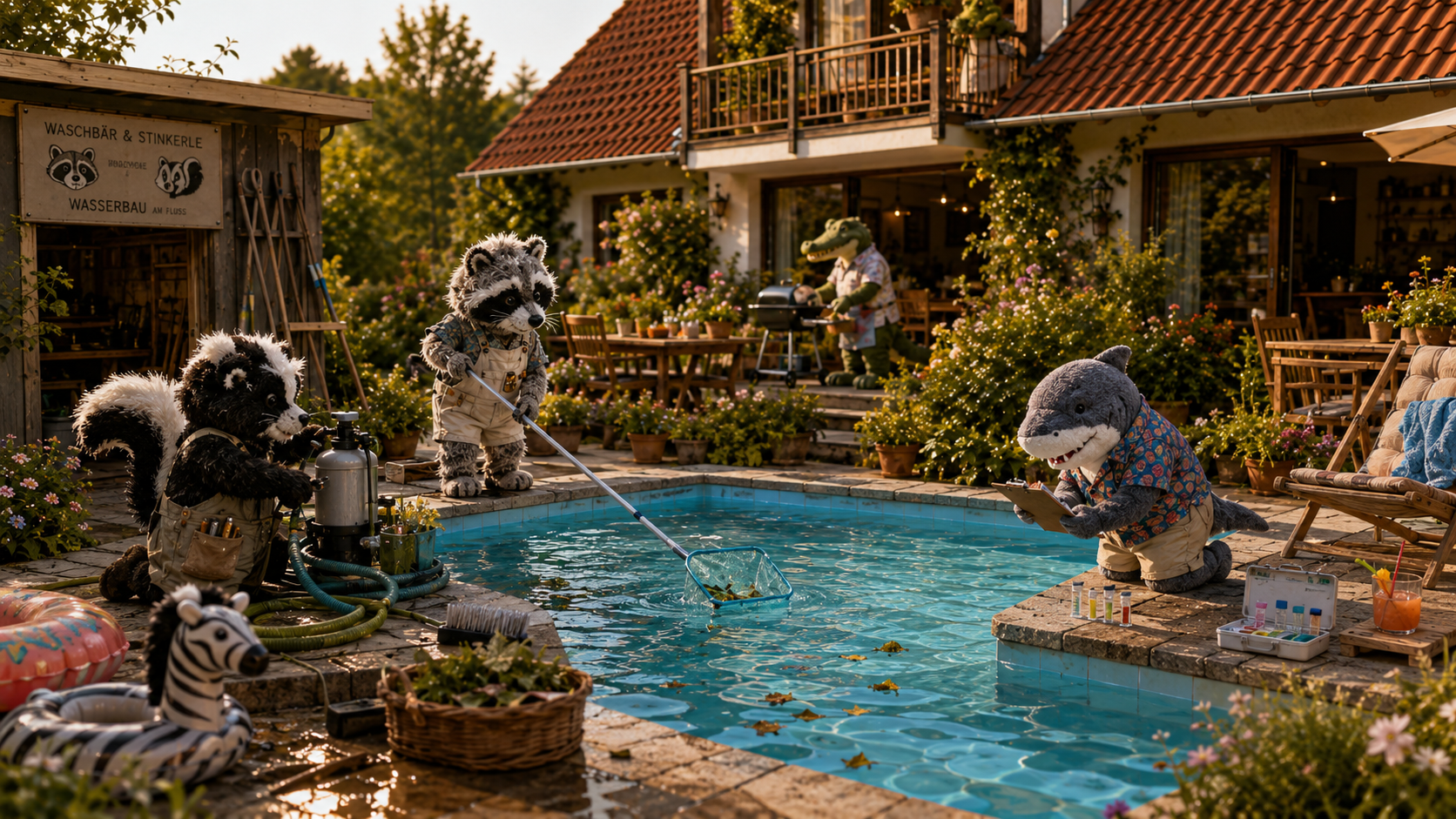 Der große Poolputz am Freitag