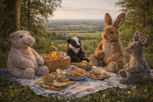 Uschi, der Picknickkorb und Ostermontag am Waldrand