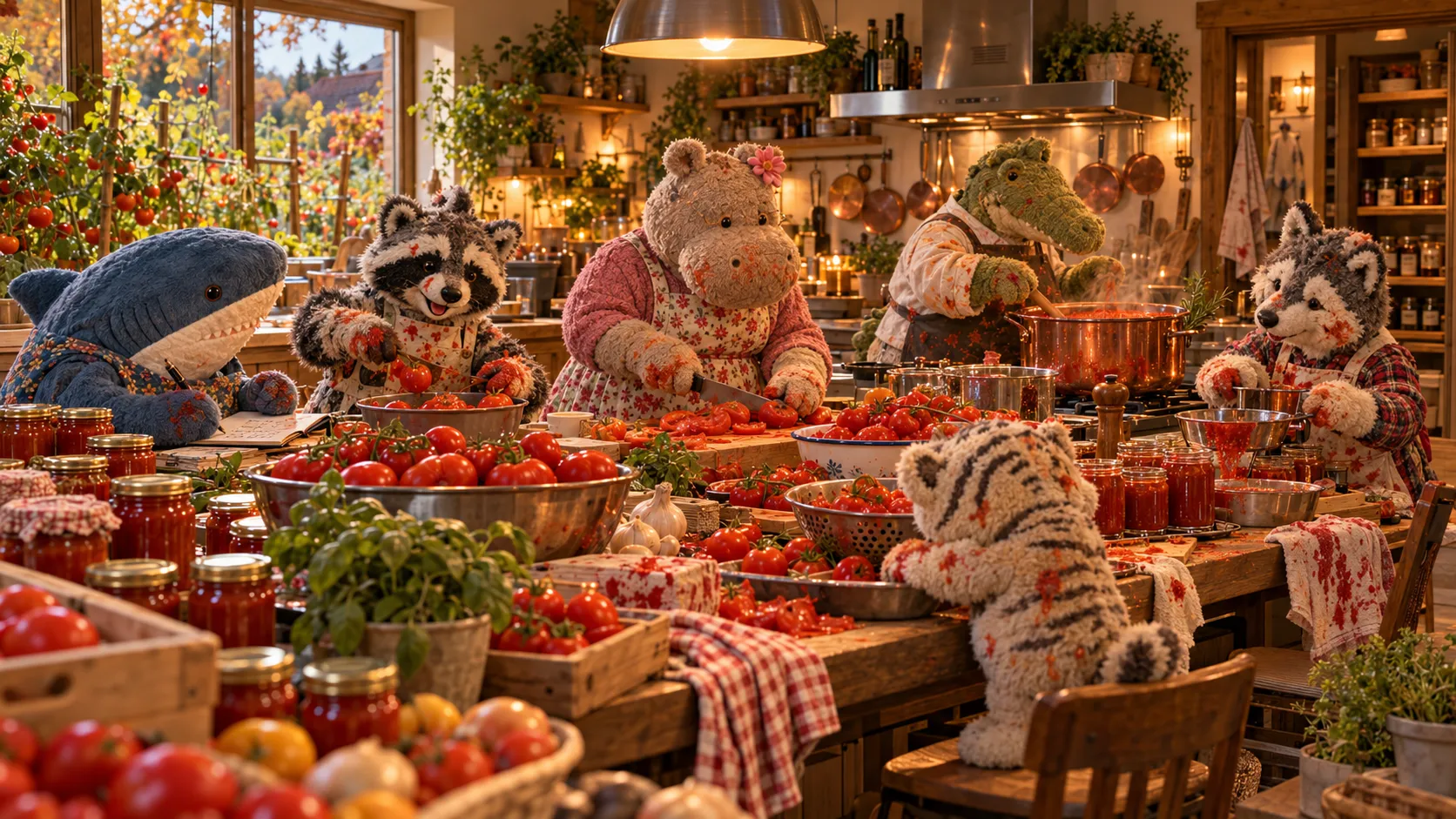 Die große Tomatenernte und das rote Küchenchaos