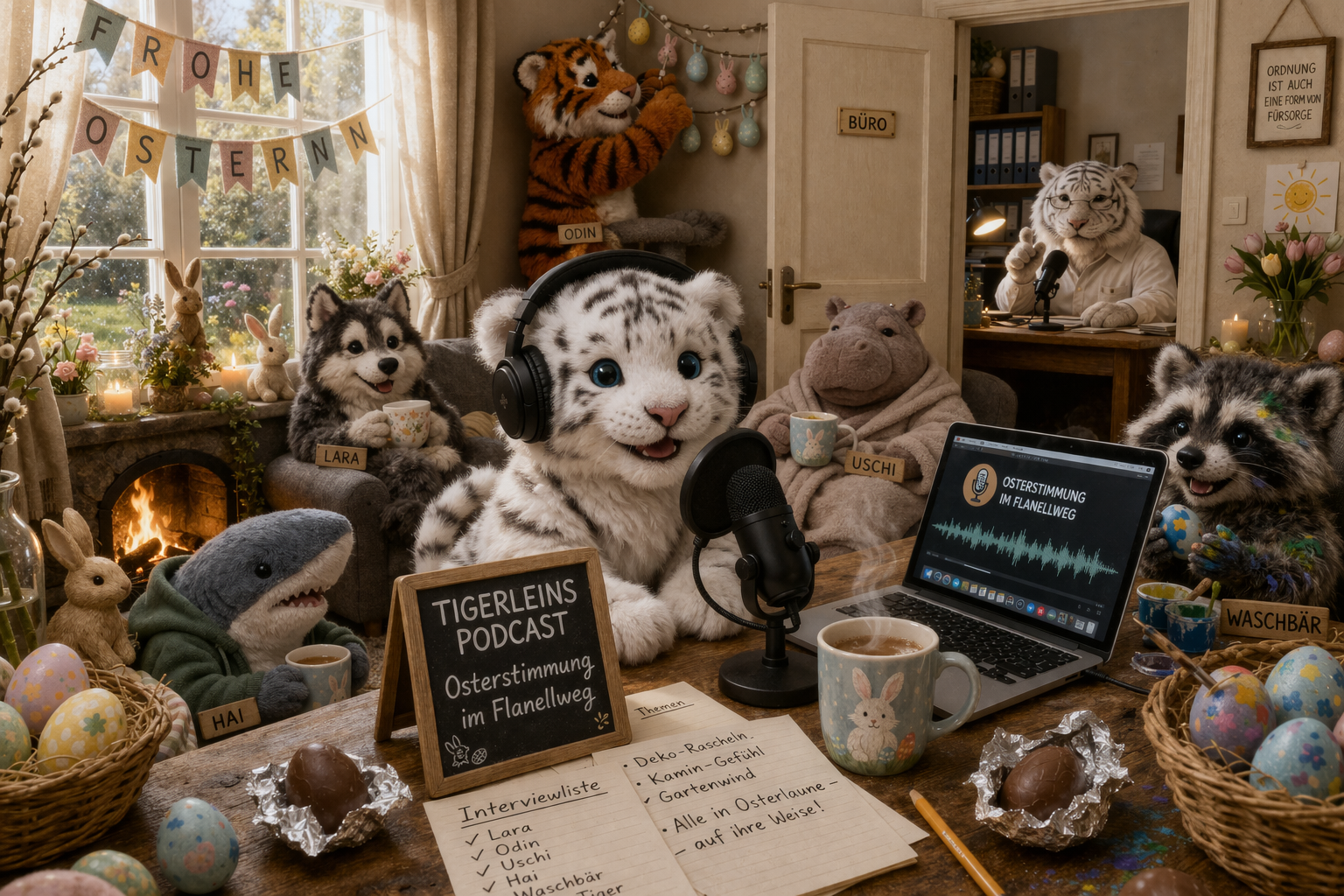 Tigerlein und der Osterpodcast, der sogar Türen öffnet