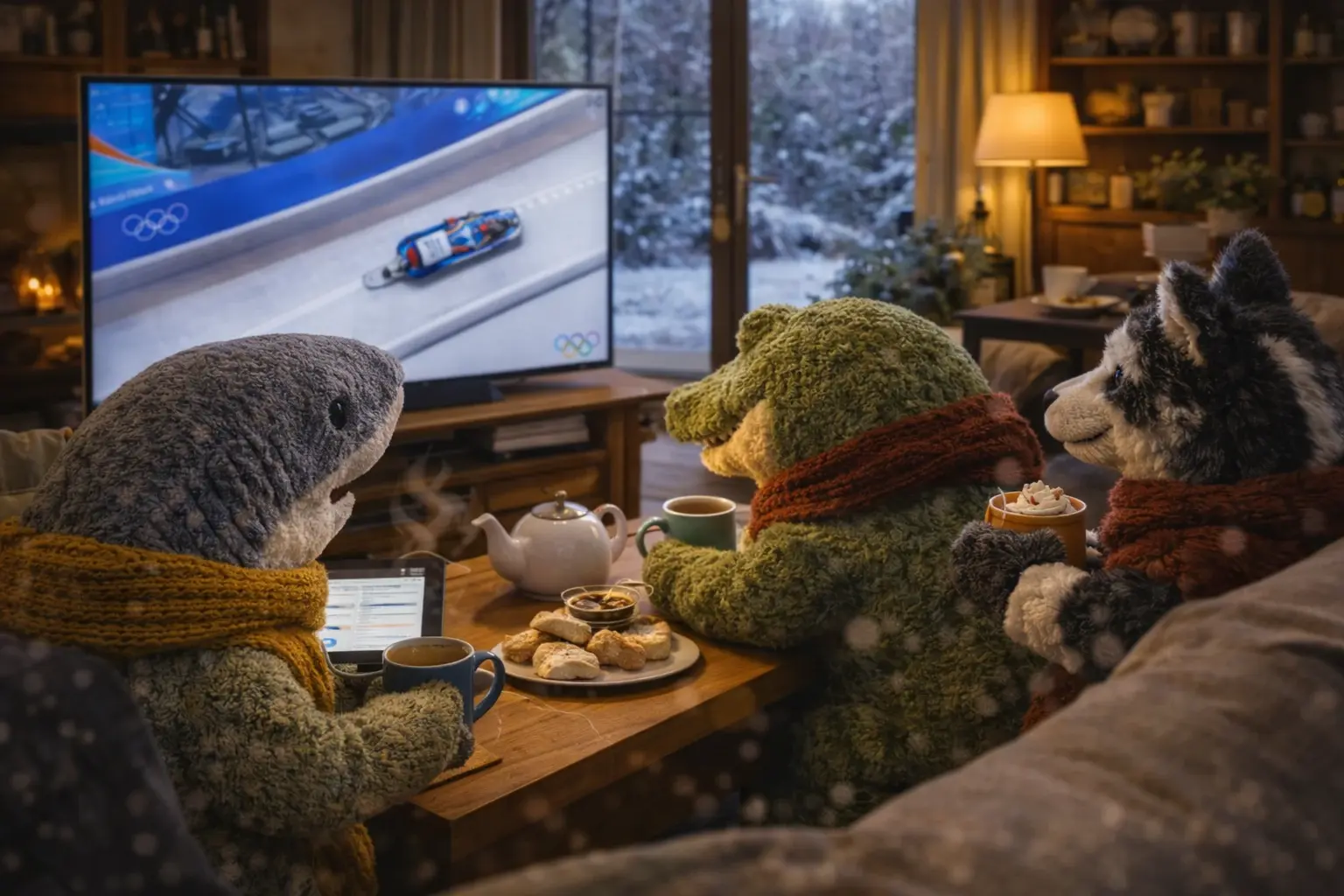 Der Hai und der Olympia-Tag im Wohnzimmer