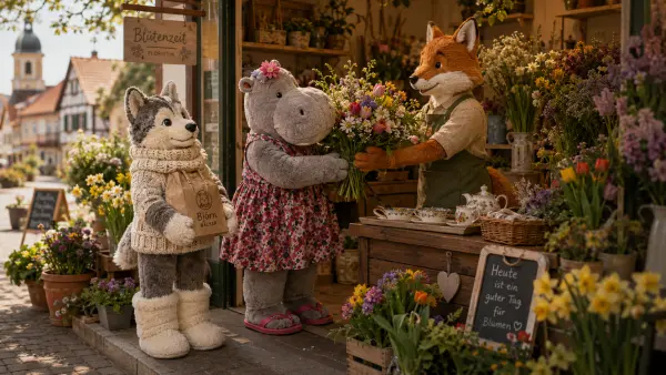 Uschi, Lara und die Füchsin mit den Blumen