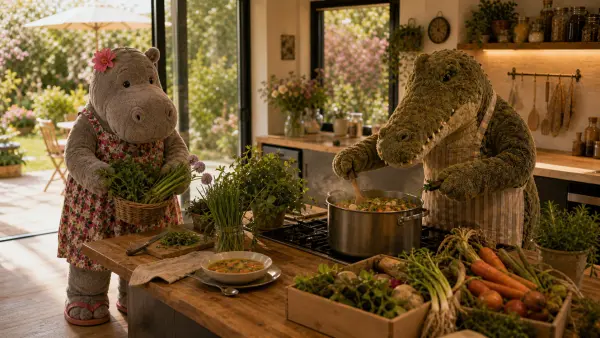 Uschi, das Maggikraut und die Suppe aus geretteten Dingen