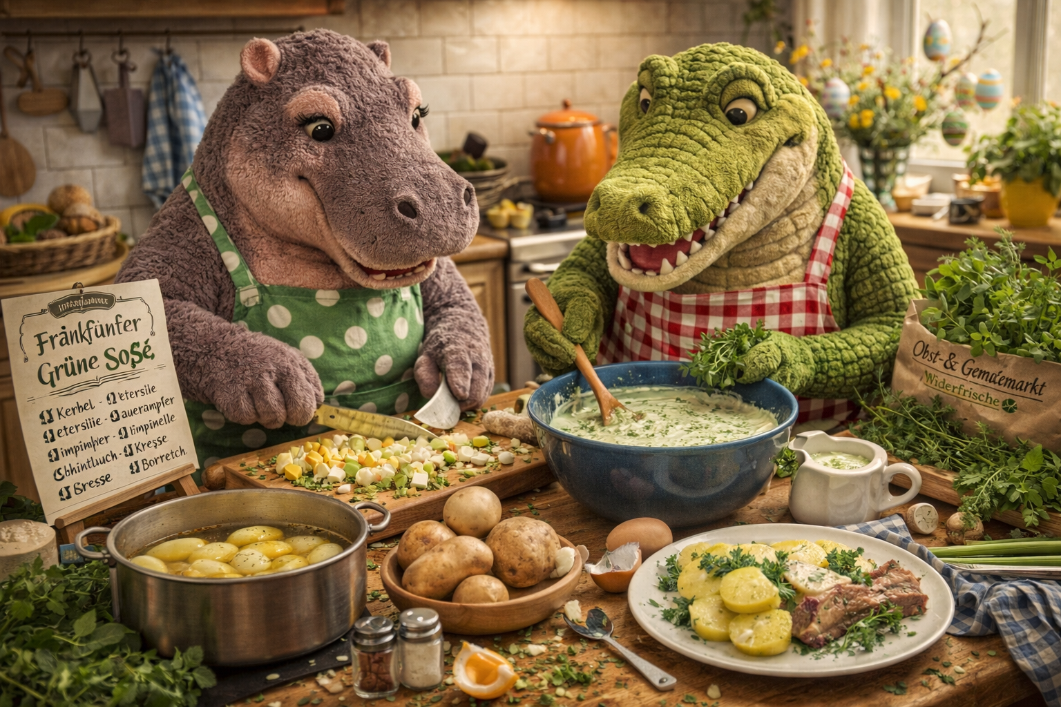 Uschi, Kroko und die Grüne Soße vom Gründonnerstag