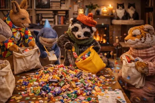 Der Waschbär und die Süßigkeiten-Schneise