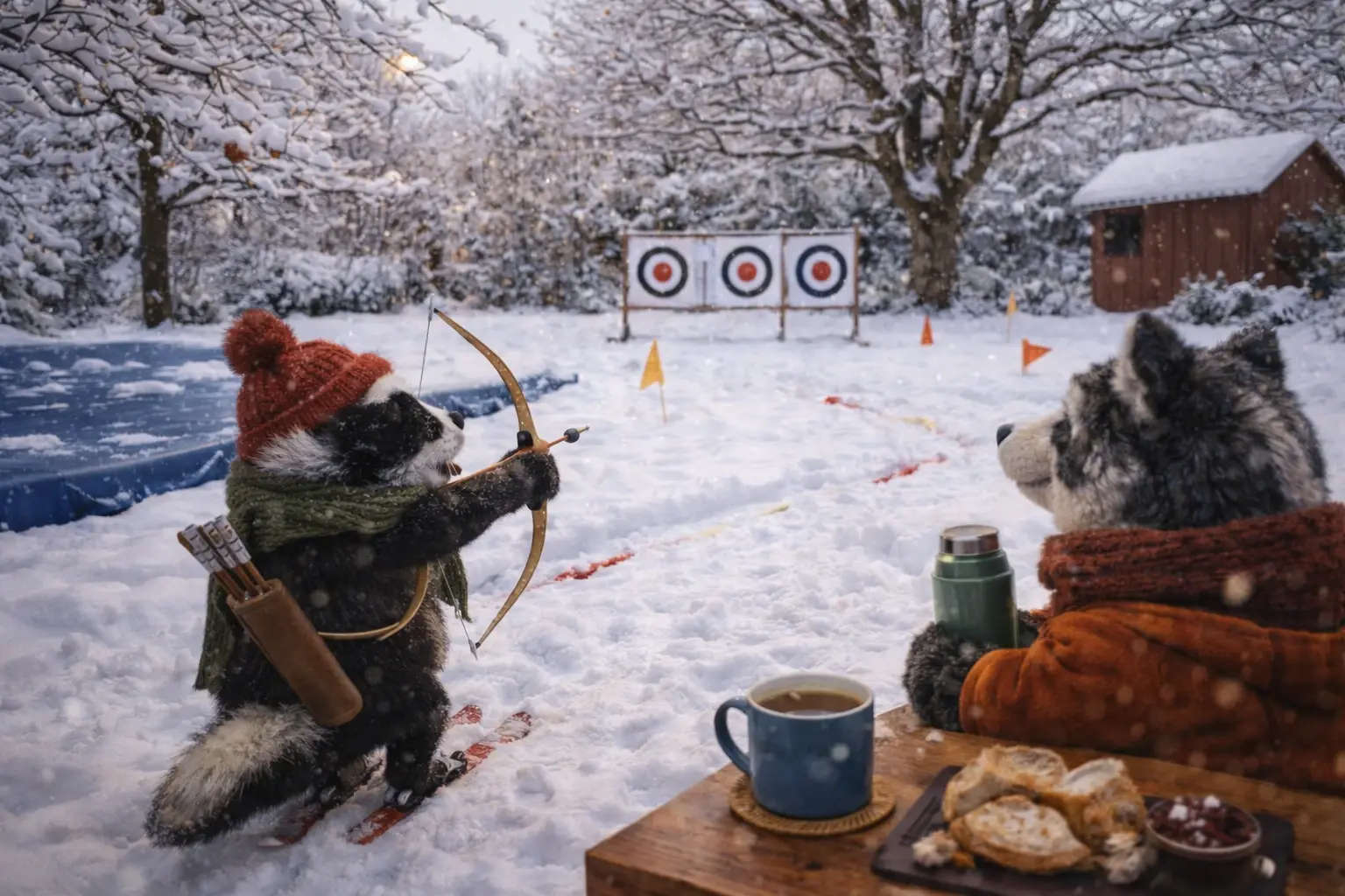 Stinkerle und der Biathlon im Garten