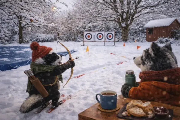 Stinkerle und der Biathlon im Garten