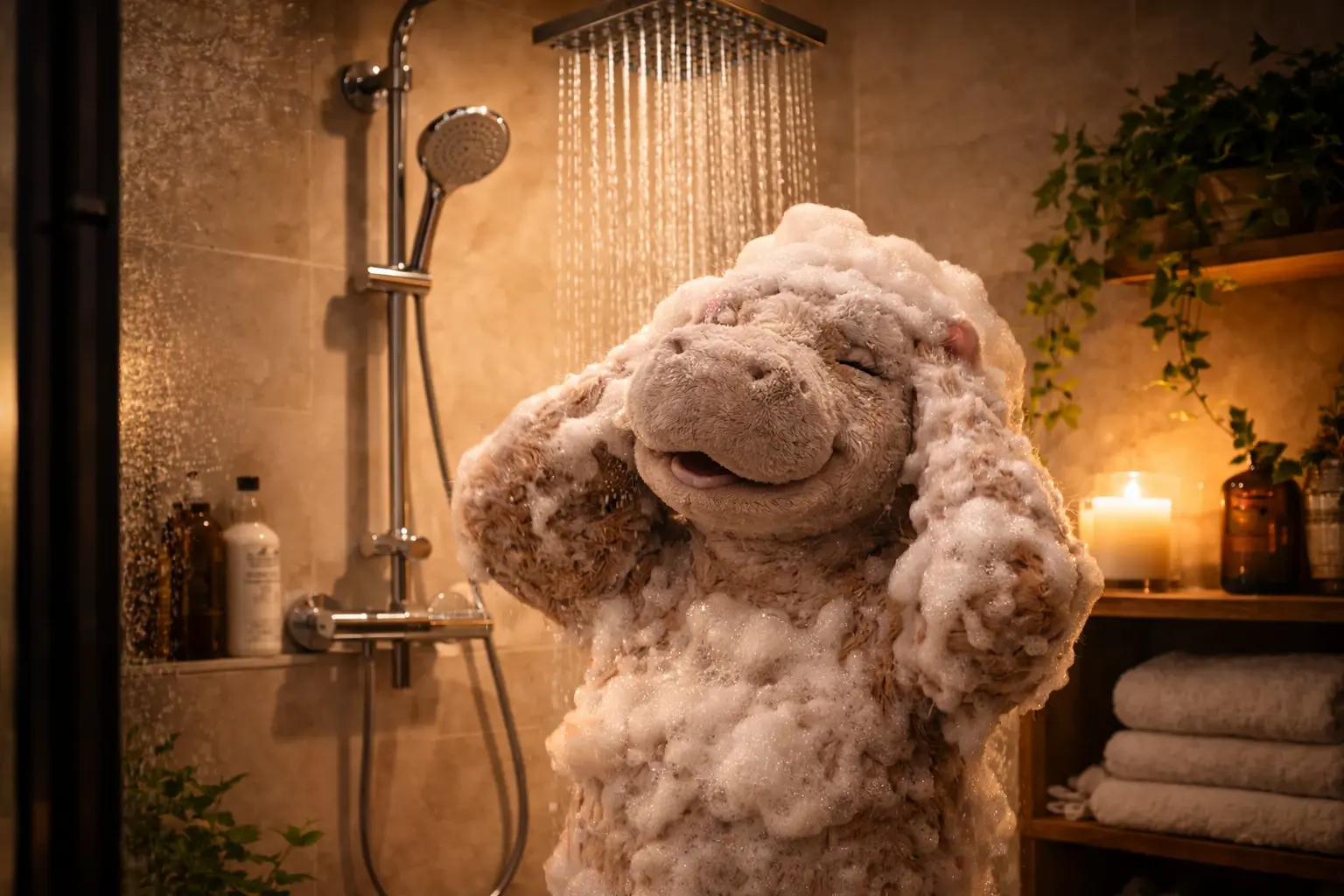 Uschi und der Sonntagregen im Bad