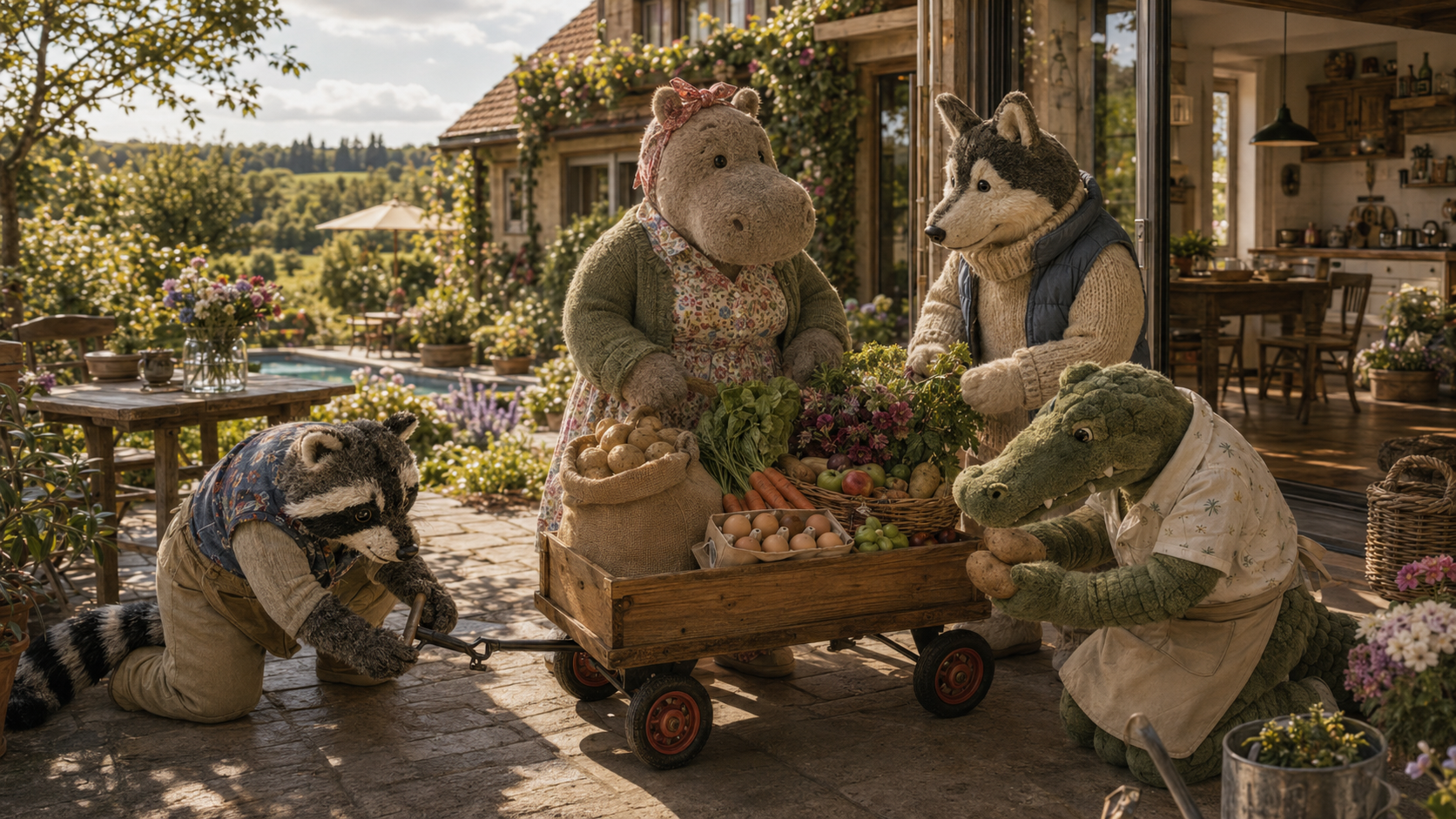 Der Bollerwagen und Krokos perfekte Bratkartoffeln