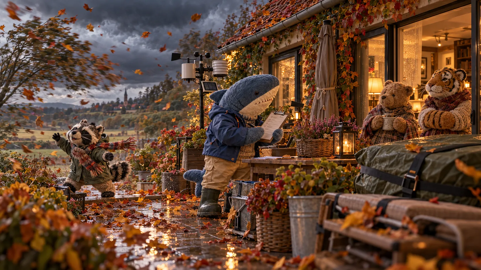 Der Sturm über dem Garten